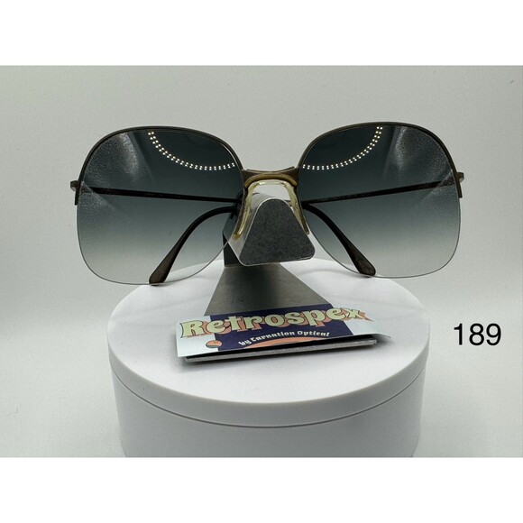 Vintage Oversize Sunglasses NOS G15 Gradient Lens Antique Bronze 70s-80s Retro main image 7